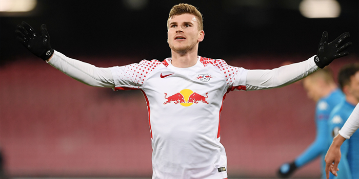Timo Werner in action for RB Leipzig