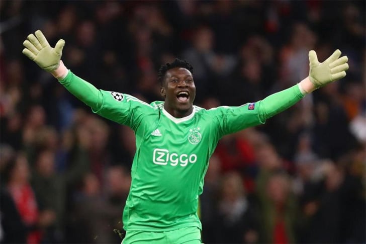 Ajax goalkeeper Andre Onana