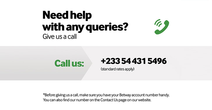 Need help with any queries? Call Betway