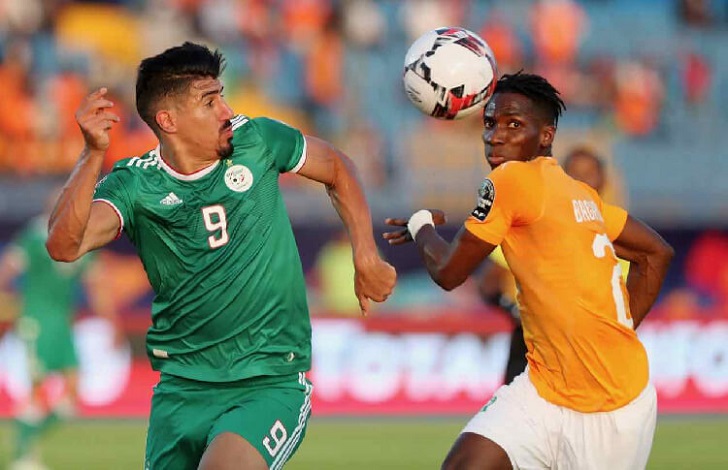 Baghdad Bounedjah in action for Algeria