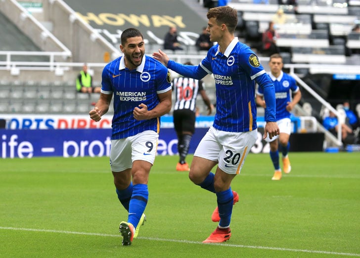 Brighton & Hove Albion forward Neal Maupay