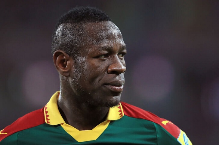 Christian Bassogog in action for Cameroon