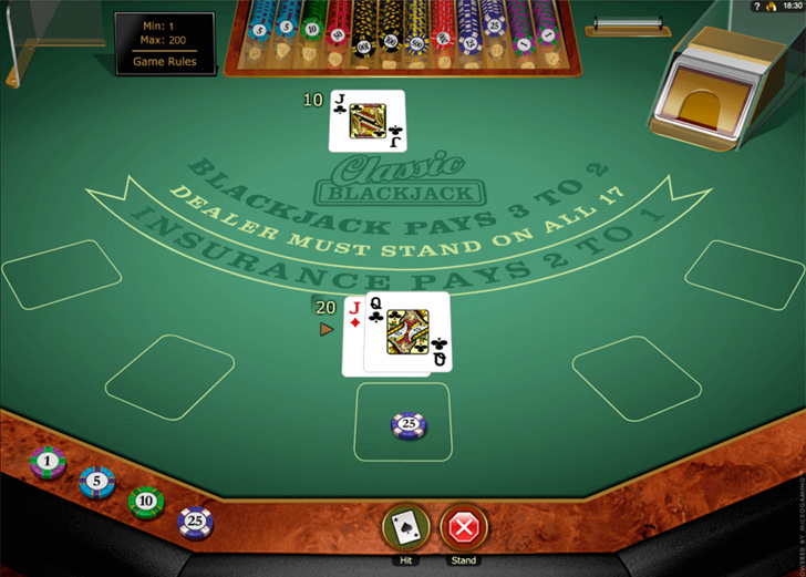 Play the Classic Blackjack at Betway Casino