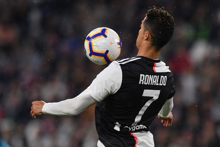 Cristiano Ronaldo in action for Juventus.