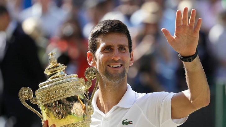 Djokovic is chasing a fifth Wimbledon title.