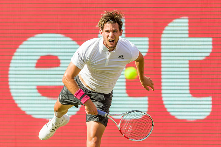 Dominic Thiem in action