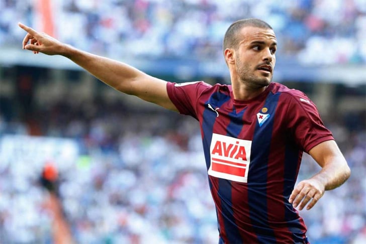 Eibar midfielder Pedro Leon