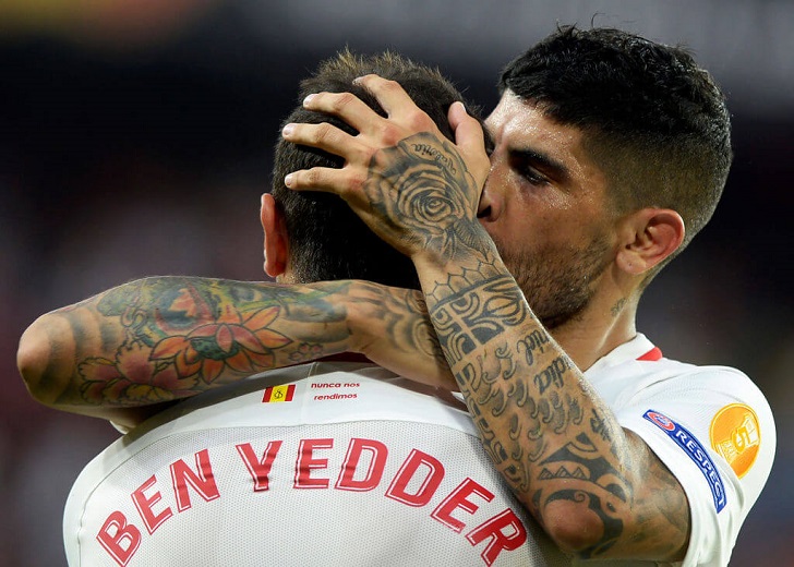 Ever Banega in action Sevilla.