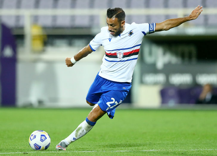 Sampdoria forward Fabio Quagliarella Sampdoria forward Fabio Quagliarella