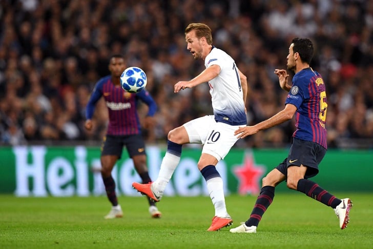 Harry Kane in action for Tottenham.