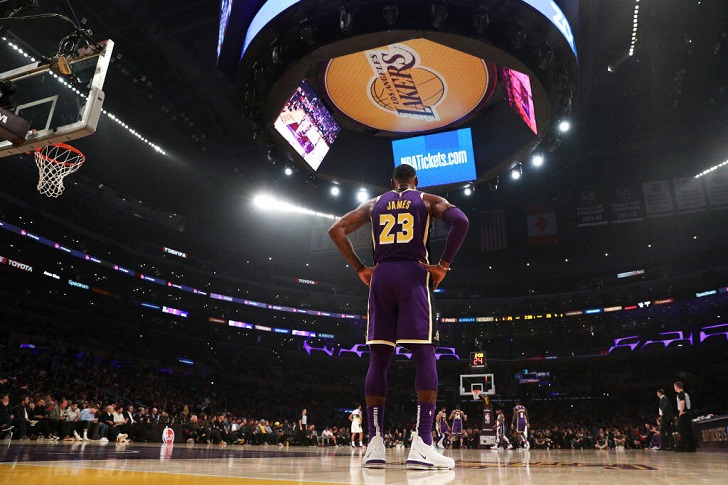 LeBron James in action for LA Lakers.