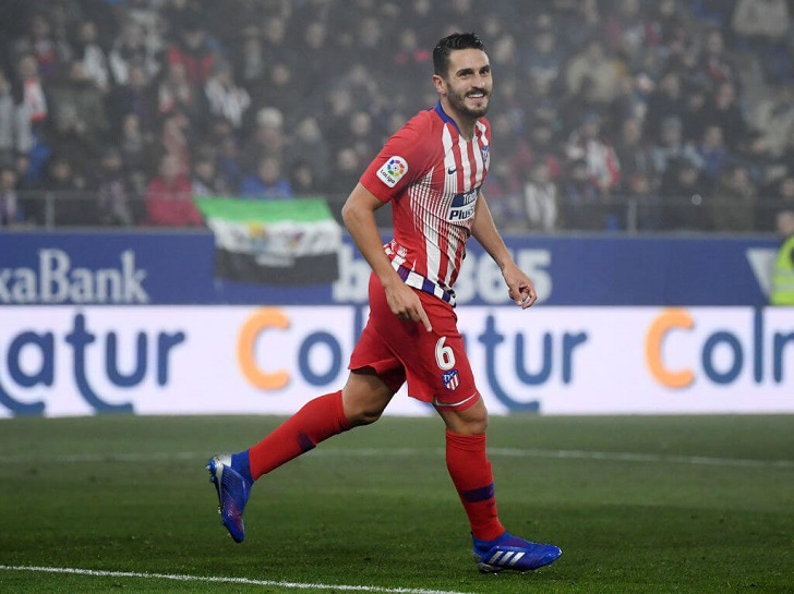 Koke in action for Atletico Madrid.