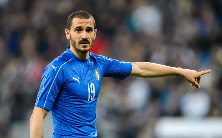 Leonardo Bonucci in action for Italy.