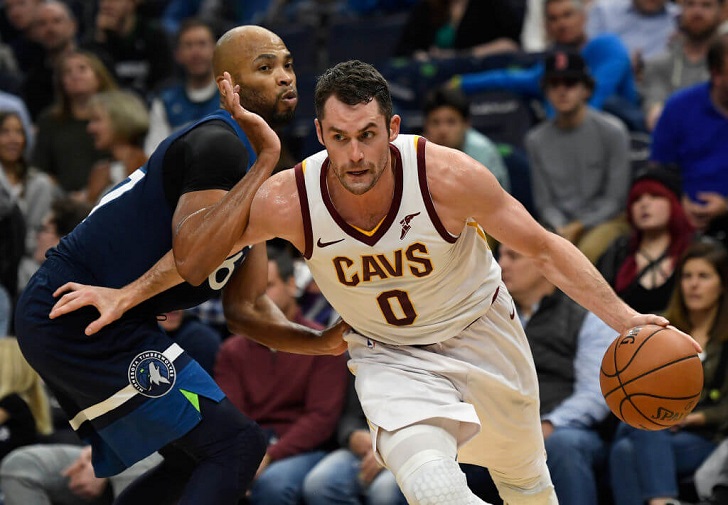 Kevin Love in action for Cavaliers.
