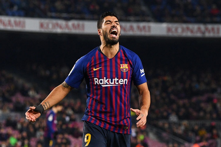 Luis Suarez in action for FC Barcelona.