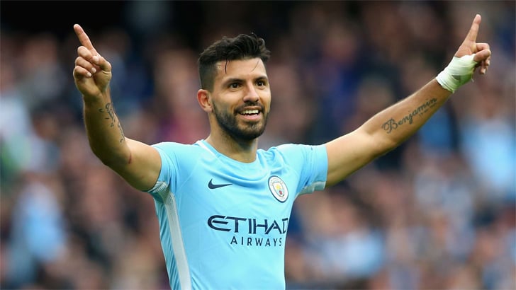 Man City forward Sergio Aguero