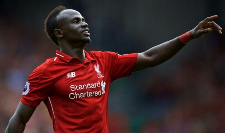 Sadio Mane in action for Liverpool FC.