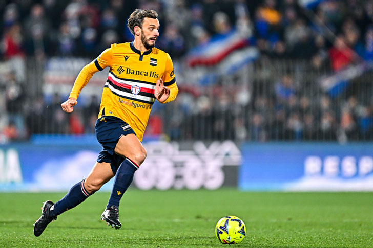 Chance of goal for Manolo Gabbiadini of UC Sampdoria during the Serie  News Photo - Getty Images