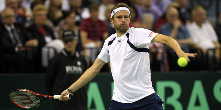 Mardy Fish in action.