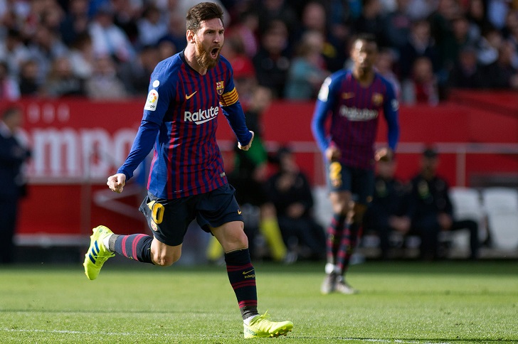 Lionel Messi in action for Barcelona.