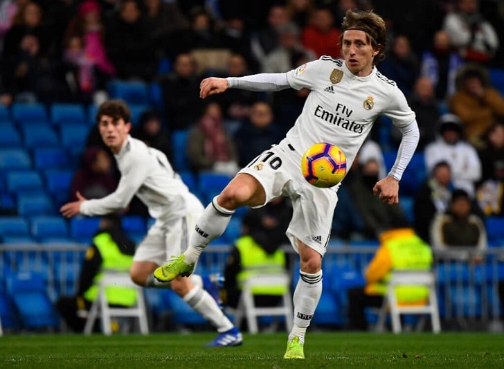 Luka Modric in action for Real Madrid.