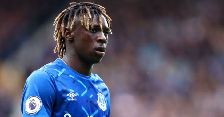 Moise Kean in action for Everton