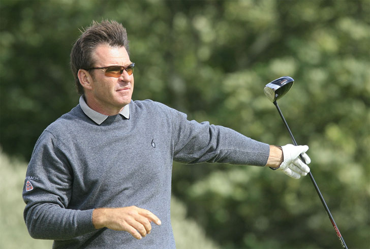 Nick Faldo in action