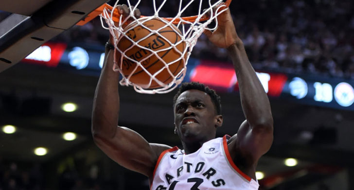 Pascal Siakam in action for Toronto Raptors.