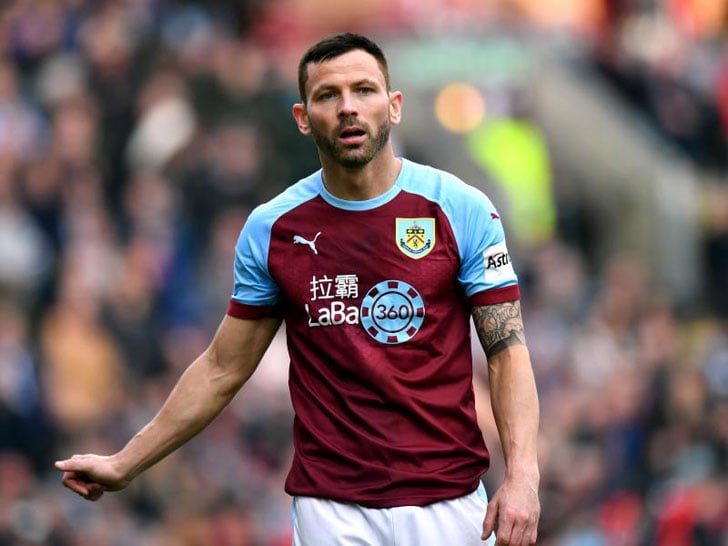 Phil Bardsley in action for Burnley