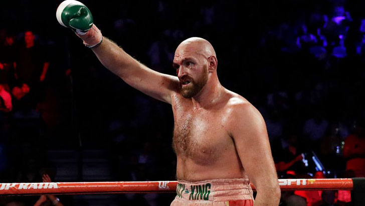 Tyson Fury in action