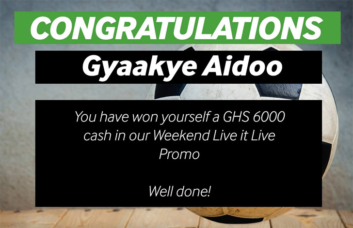 Gyaakye Aidoo won GHS 6000 cash