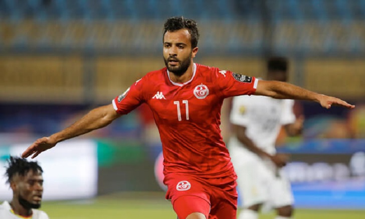 Yassine Taha Khenissi in action for Tunisia